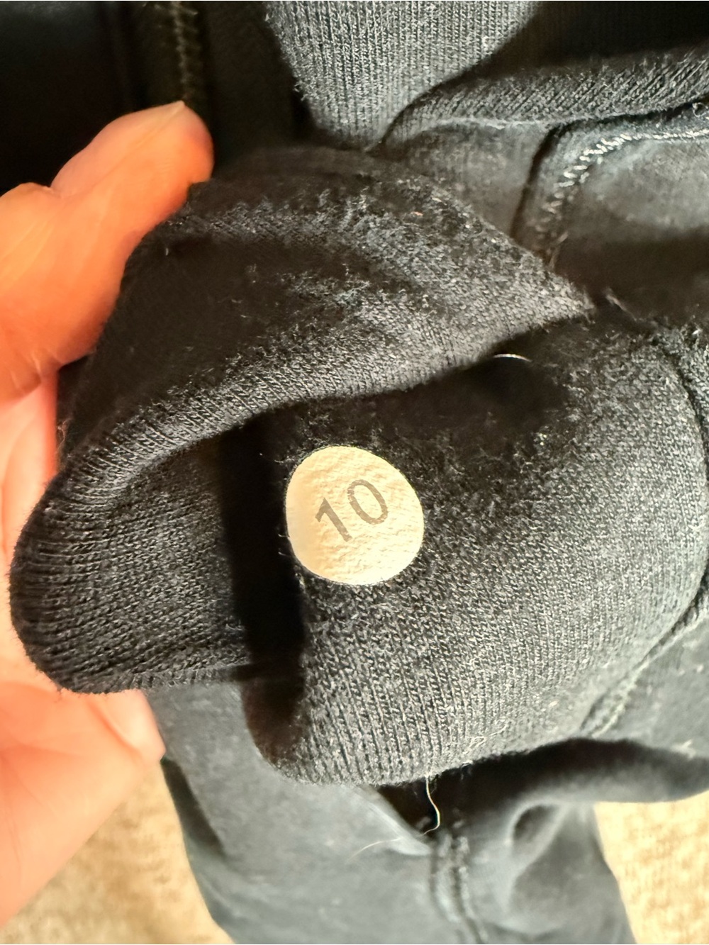 LULULEMON Black Method Wrap Asymmetrical Zip Up High Neck Pockets Size 10 *Flaw - Picture 10 of 14